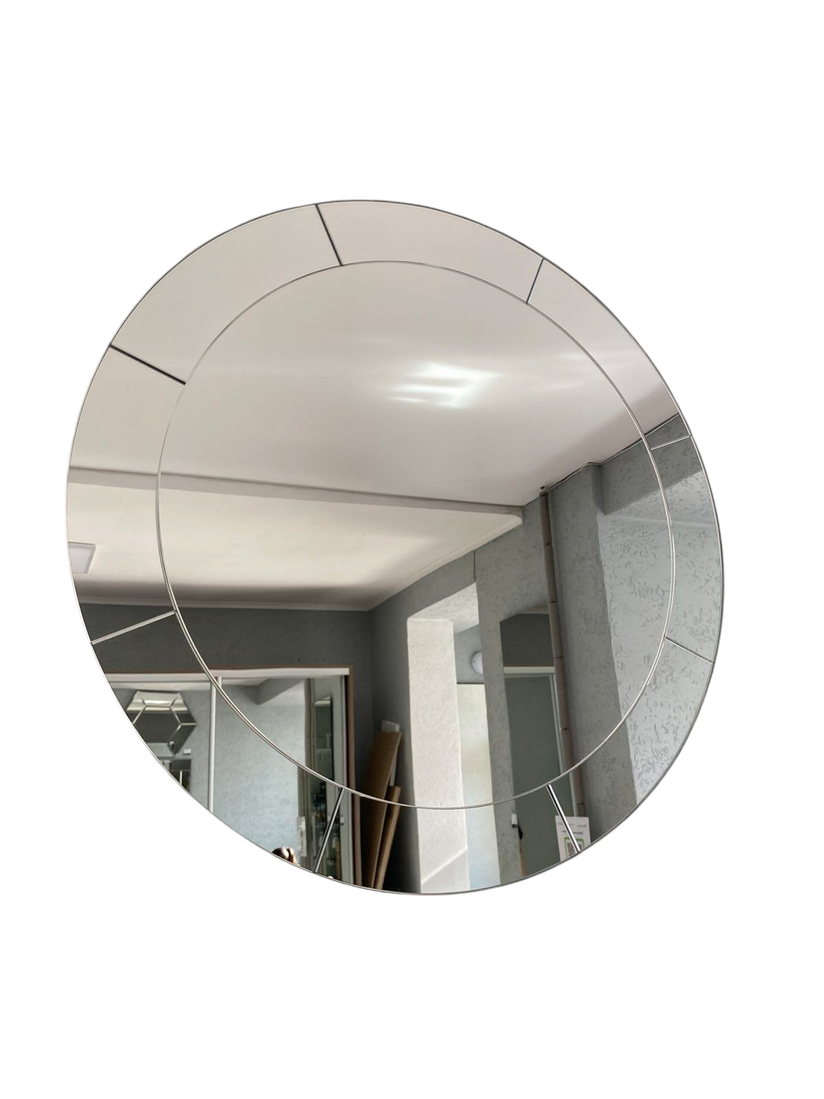 Настенное зеркало с рамой из зеркальной плитки (20961790)