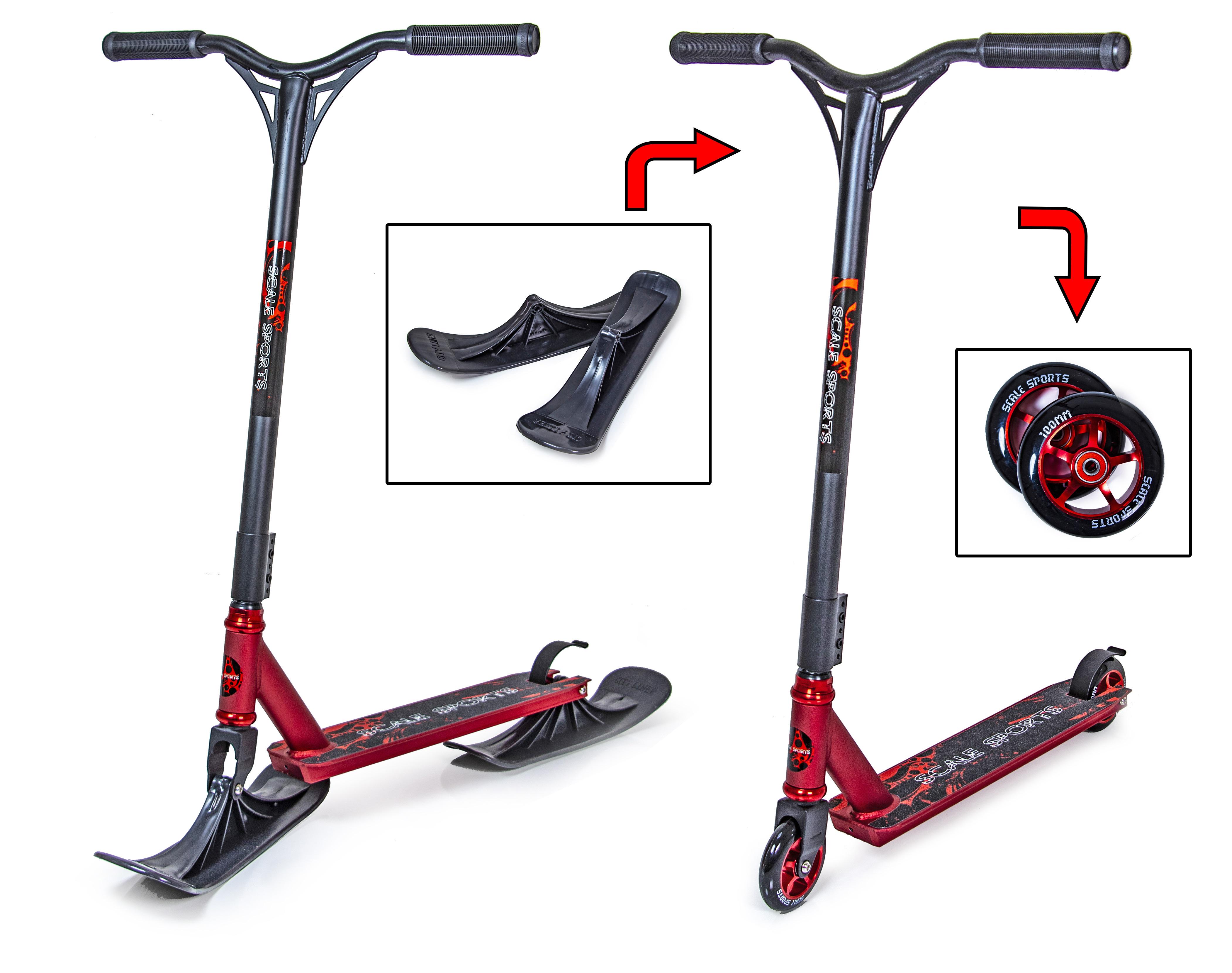 Самокат трюковий снігокат Scale Sports Storm 2в1 Red колеса лижі (1650386698) - фото 2 Самокат трюковий снігокат Scale Sports Storm 2в1 Red колеса лижі (1650386698) - фото 2