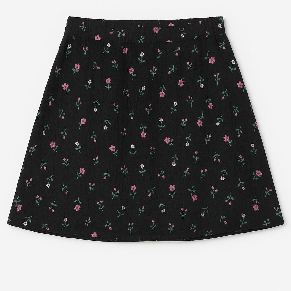 Спідниця Primark 5427 Квіти 140 см Чорний