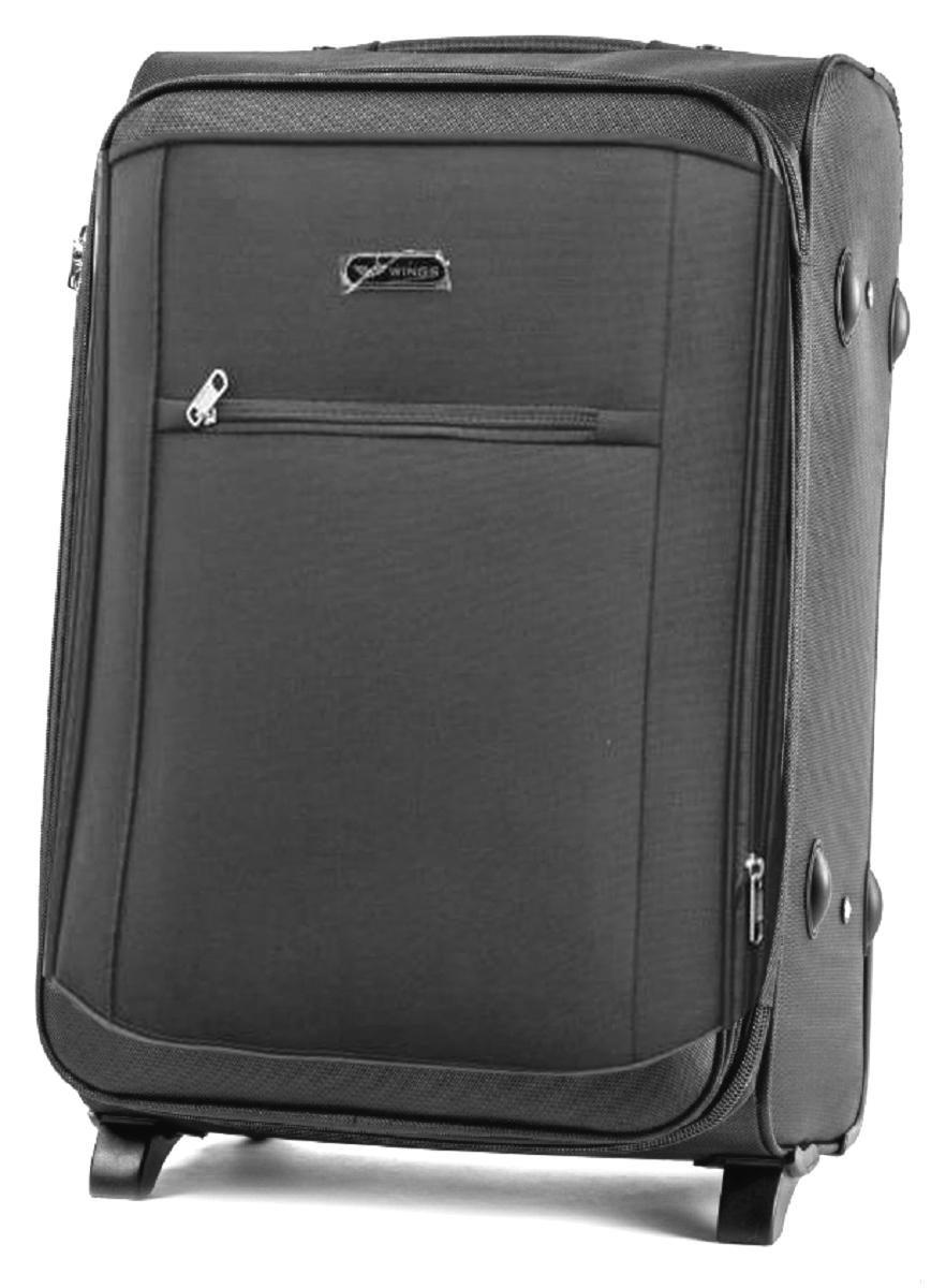 Чемодан тканевый Wings 1701 большой 2 колеса Серый (Vt00288)