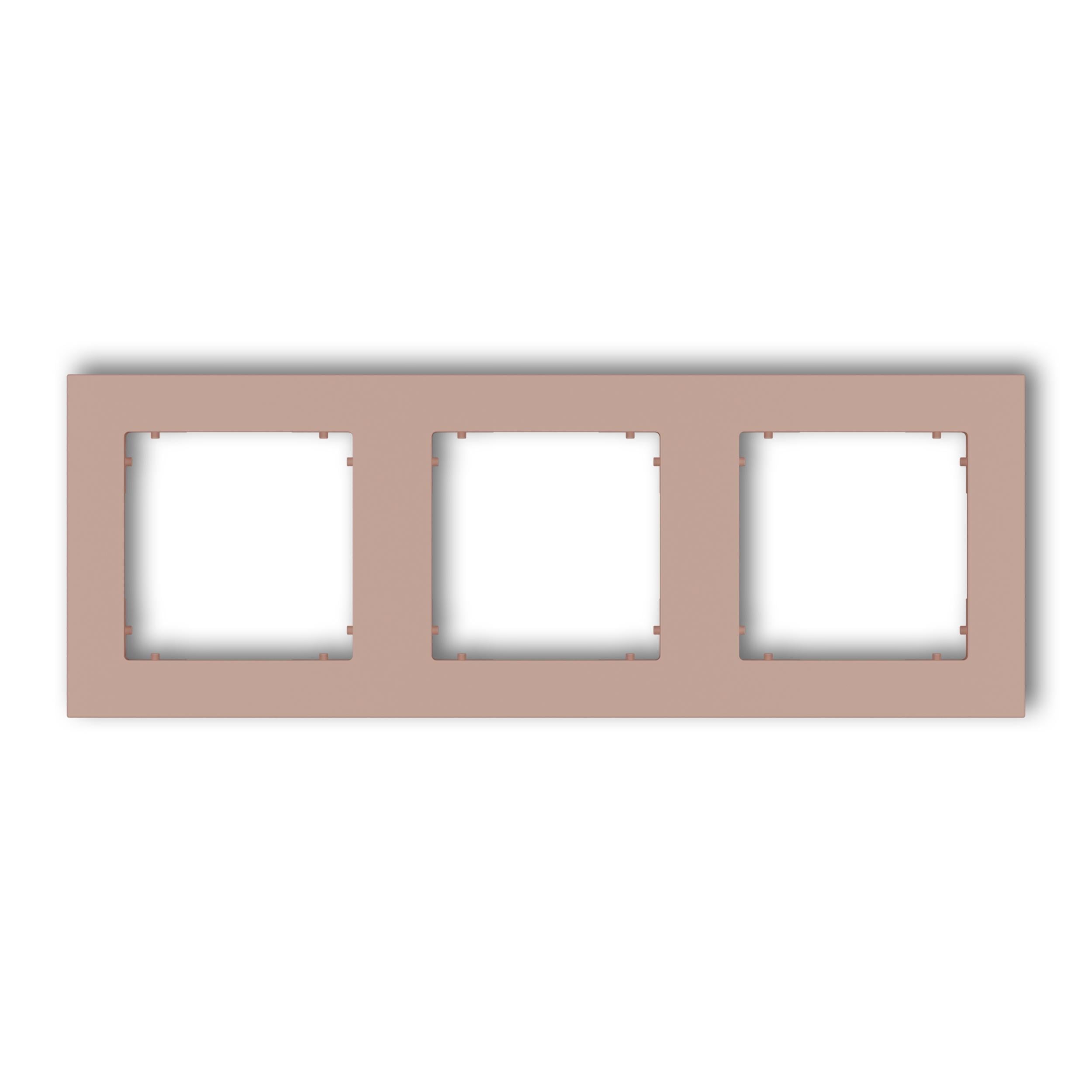 Рамка тройная универсальная Karlik Mini Лососевая (62MR-3)