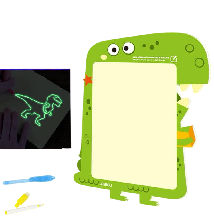Набір для творчості Limo Toy Динозаврик малюй світлом у темряві SK 0018 ABC Зелений (2475619950)