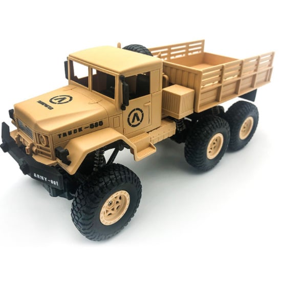 Іграшка на радіокеруванні Brave Military Truck дитячий вантажний військовий автомобіль 1:16 Жовтий (SUN8304)
