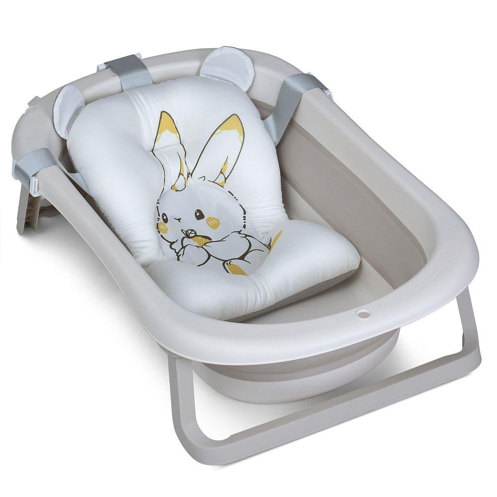 Детская ванночка El Camino PLUS Cool Gray складная с термометром Серый (ME 1151)