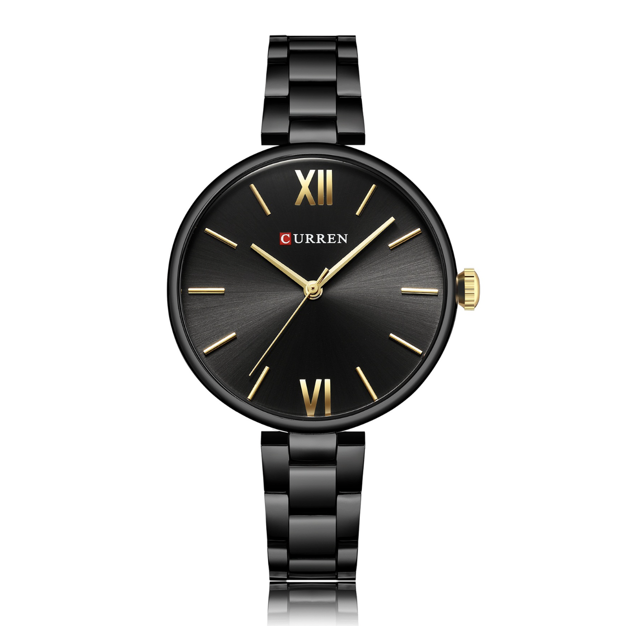 Curren black clearance watch price