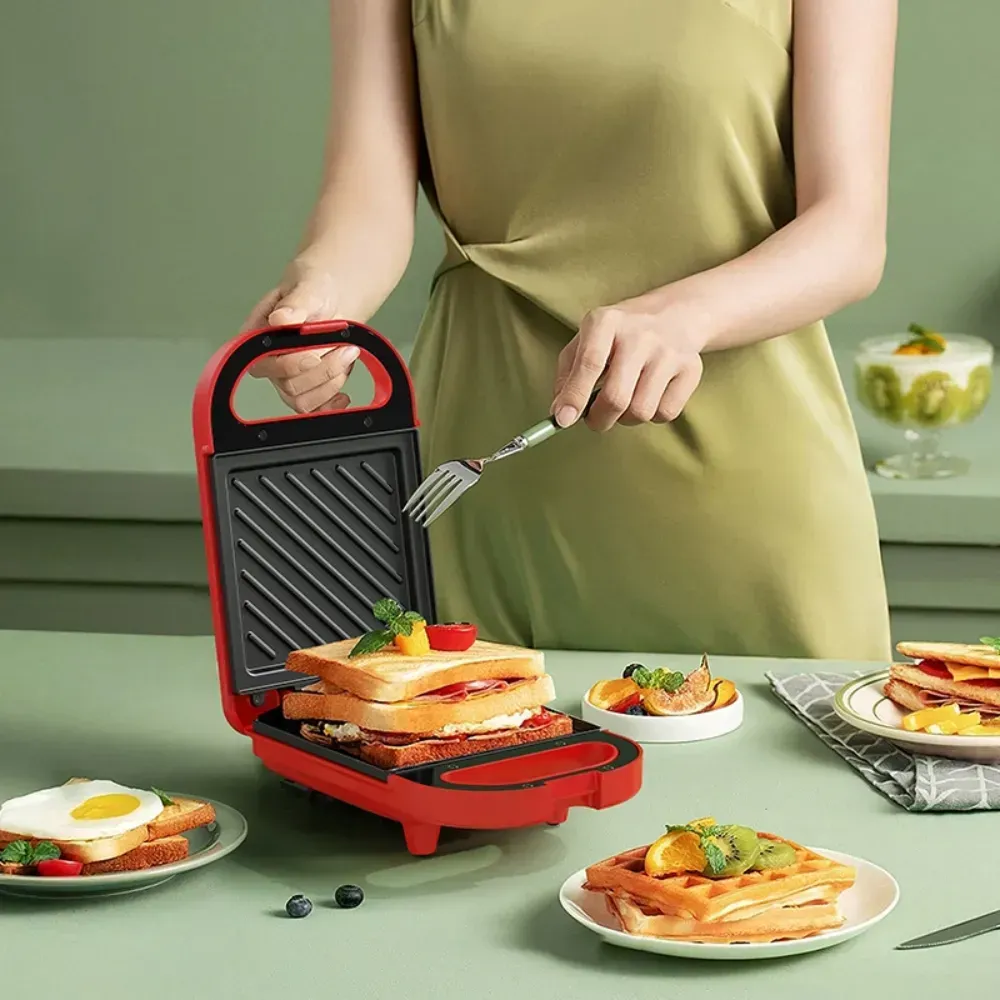 Бутербродница Breakfast machine со сменными панелями 600 Вт (25331676) - фото 5