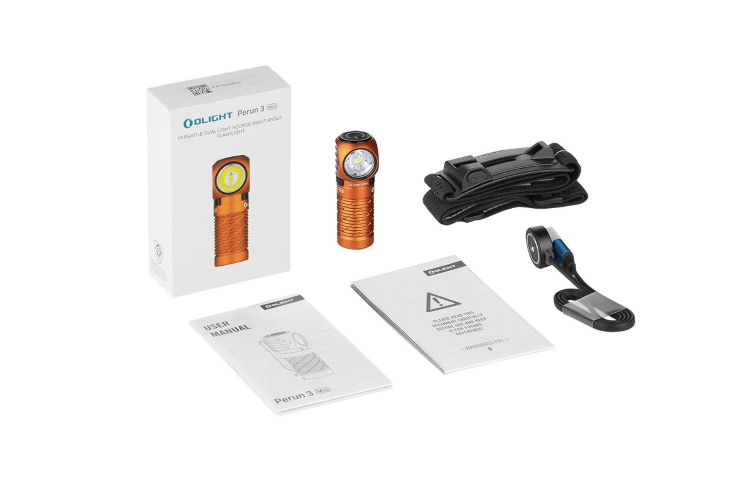 Ліхтар налобний Olight Perun 3 Mini Помаранчевий (29083680)