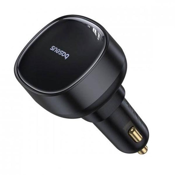 Зарядний пристрій автомобільний BASEUS Enjoyment Pro Car Charger USB та Retractable Type-C Cable 60W C00057800111-00 Black