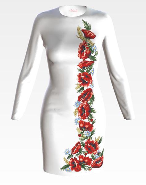 Заготовка для жіночого плаття Маки червоні/Ромашки/Колоски для вишивки бісером і нитками домоткане полотно Лляний білий (ПЛ541дМ) Заготовка для жіночого плаття Маки червоні/Ромашки/Колоски для вишивки бісером і нитками домоткане полотно Лляний білий (ПЛ541дМ)