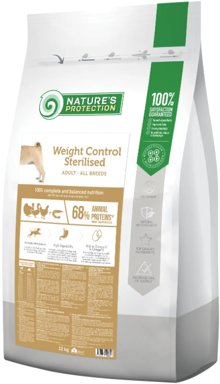 Корм сухой Weight Control Sterilised All Breeds для взрослых собак всех пород склонных к полноте и после стерилизации 12 кг (NPS45661)