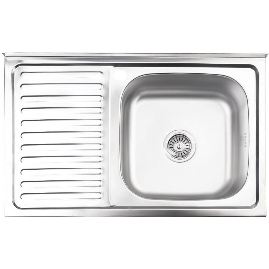 Мийка кухонна Brinex нержавіюча сталь BRIN5080RSAT06 800x500 мм прямокутна 0,8 мм (270143)