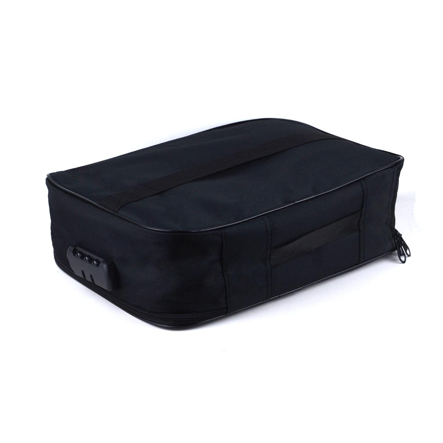 Сумка-органайзер для документов формата А4 с замком 36х28х12 см Черный (ОДД-12-23)