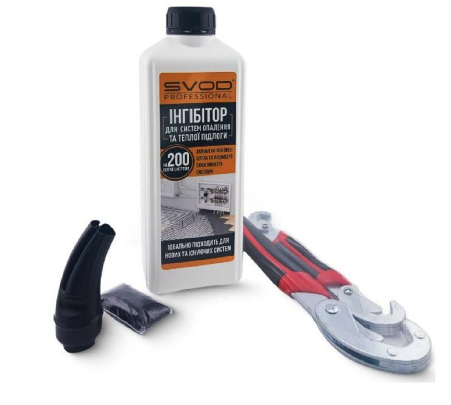 Інгібітор для систем опалення та теплої підлоги SVOD PROFESSIONAL Приватний будинок 1 л на 200 л системи (20052)