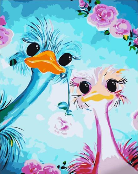 Картина по номерам Стратег Пара страусов ss6676 30x40 см (MTT-167828)