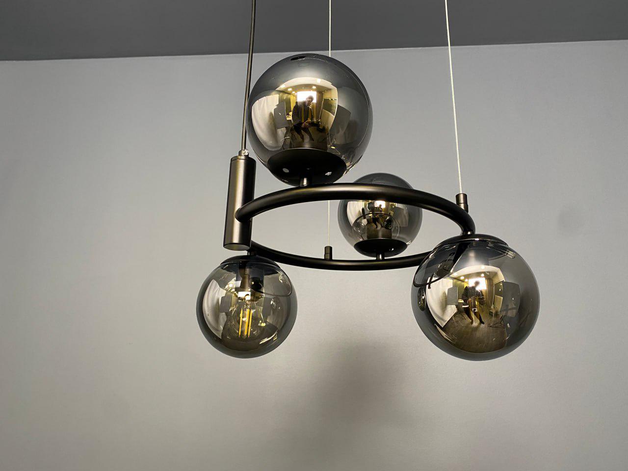 Люстра 7521011-4 BK+BK Черный (LVS5131) - фото 4