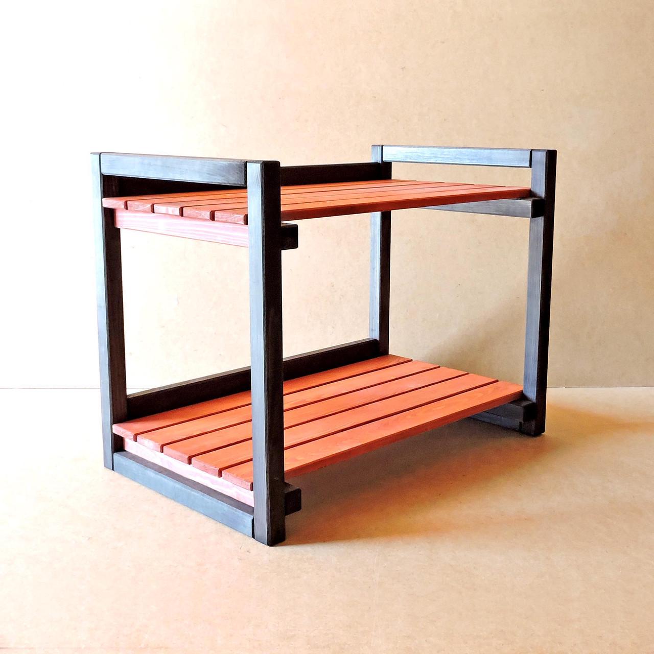 Стеллаж кухонный из дерева Фанбим 2 Венге/Коралл (СТА-21131214) - фото 2 Стеллаж кухонный из дерева Фанбим 2 Венге/Коралл (СТА-21131214) - фото 2