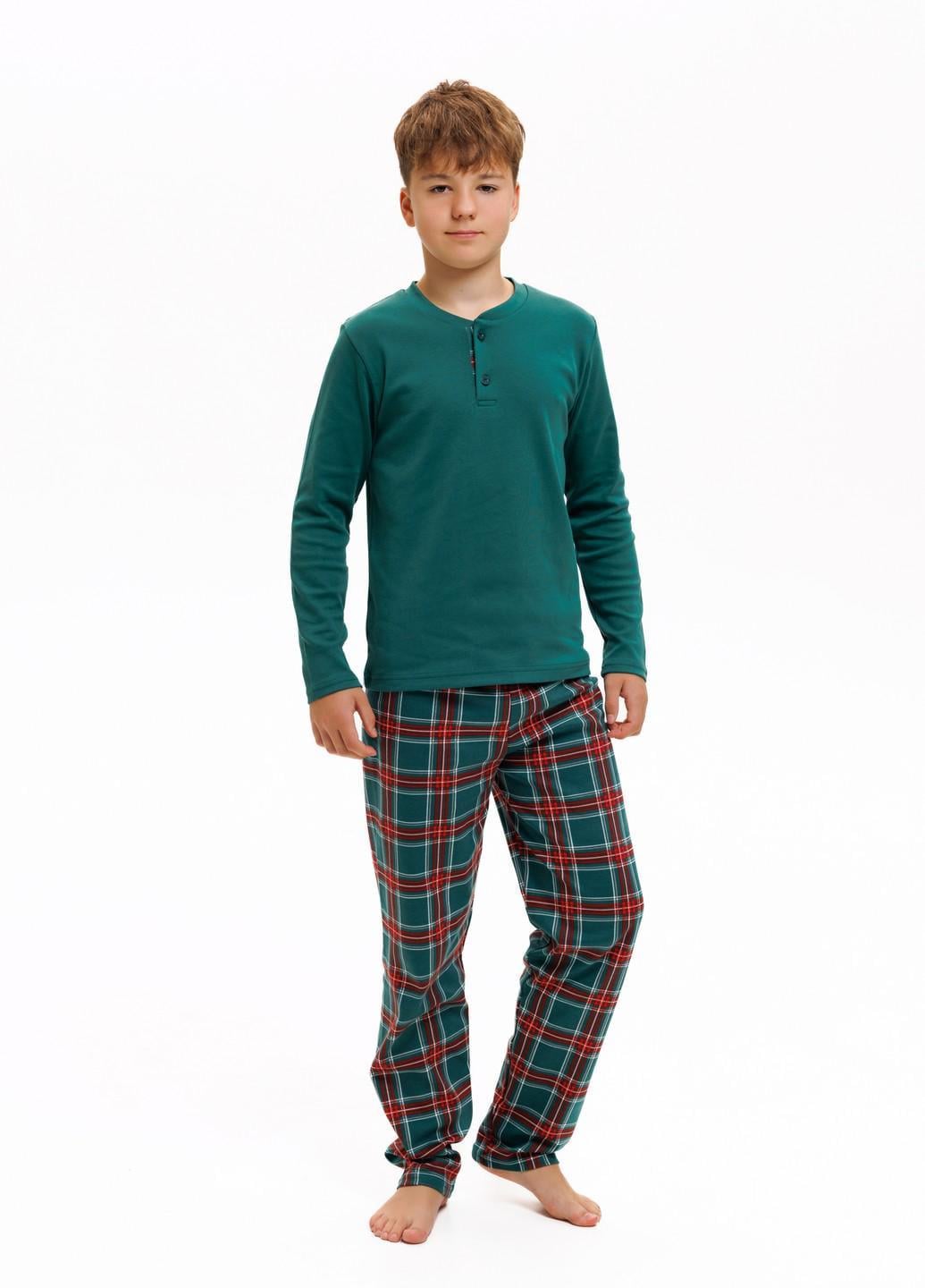 Піжама дитяча Наталюкс Family Look з бавовни р. 38 146-152 см Зелений (9456134888861)