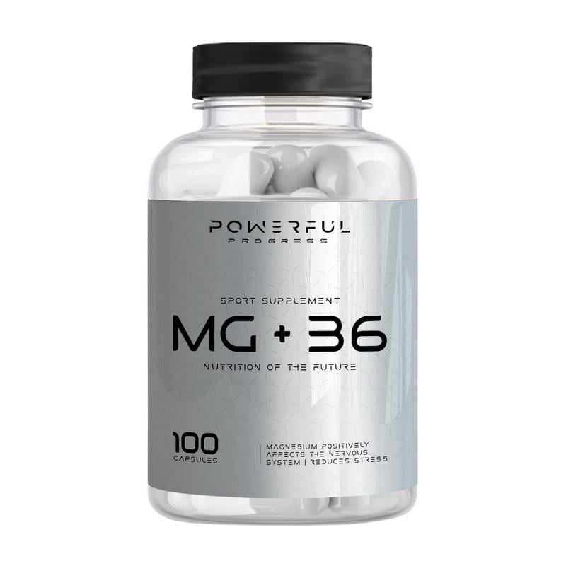 Магній цитрат B6 Powerful Progress MG + B6 100 капс.