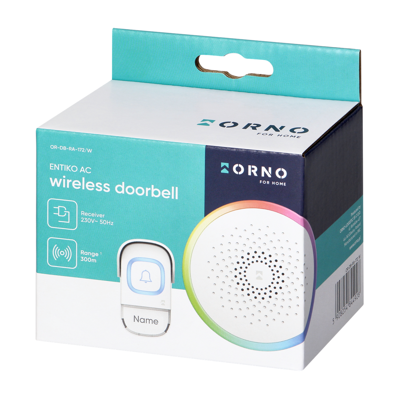 Звонок ORNO OR-DB-RA-172/W ENTICO AC беспроводной 60 тоновый 300 м Белый (2703705452) - фото 2
