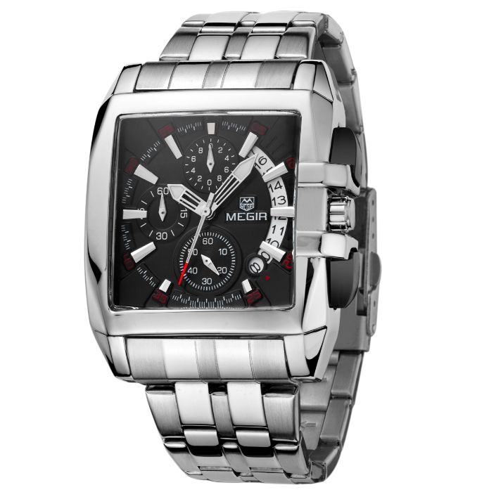 Годинник наручний чоловічий Megir Napoleon Silver (1045)