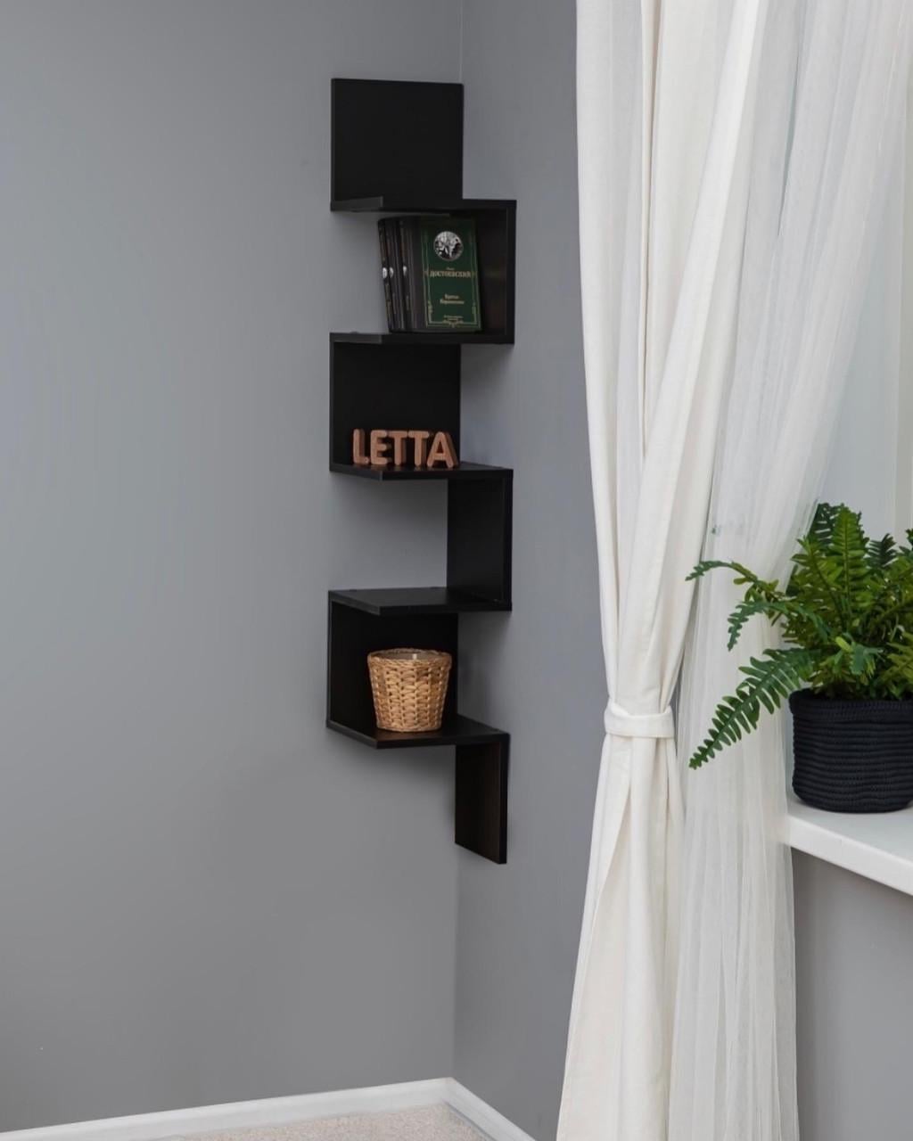 Полка навесная угловая П-14 ДСП ламинированная 200x1220x200 мм (П-14)