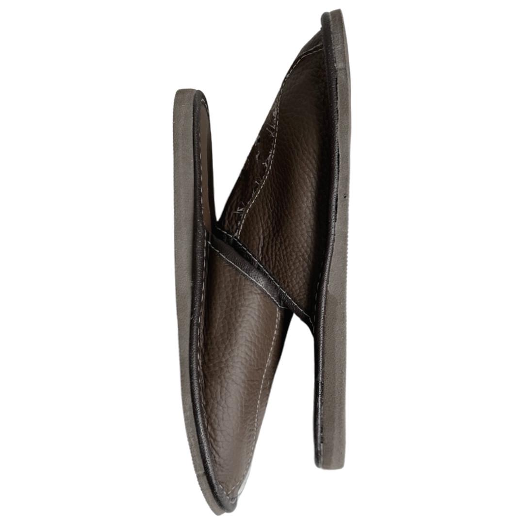 Чоловічі тапочки з натуральної шкіри р. 41 Коричневий (2603502337) - фото 4 Чоловічі тапочки з натуральної шкіри р. 41 Коричневий (2603502337) - фото 4