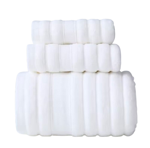 Набір рушників Soft Strip 3в1 140х70 см/74х34 см/74х34 см Білий (NR3in1WhiteStrip) - фото 1 Набір рушників Soft Strip 3в1 140х70 см/74х34 см/74х34 см Білий (NR3in1WhiteStrip) - фото 1