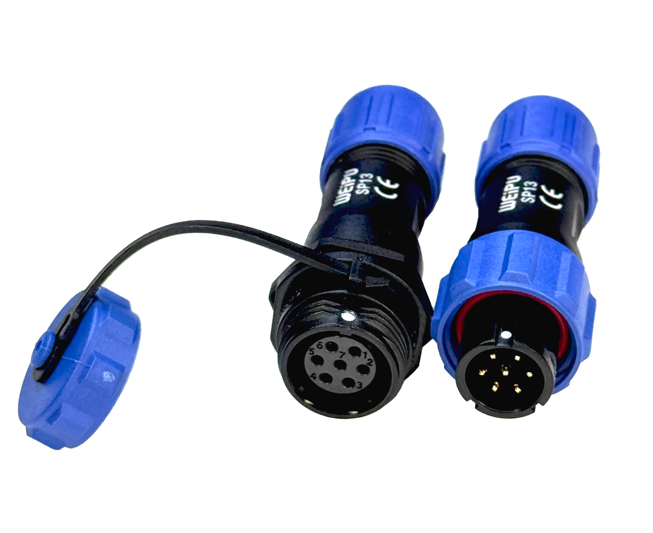 Роз'єм герметичний Weipu SP1310/P+SP1311/S F-M 7pin IP68 (2757561185)