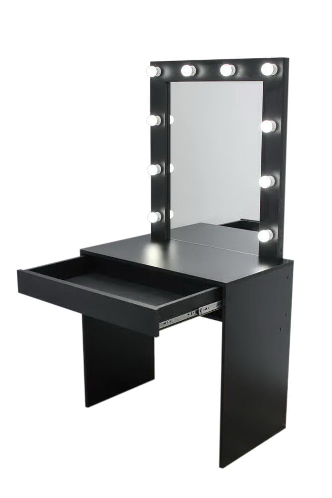 Макияжный стол Золушка 80х45х156 см Черный (087) - фото 2 Макияжный стол Золушка 80х45х156 см Черный (087) - фото 2