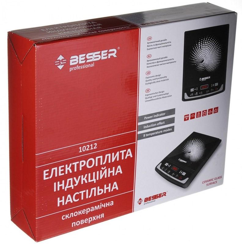 Плита индукционная керамическая Besser 10212 настольная 2000W (006196) - фото 3