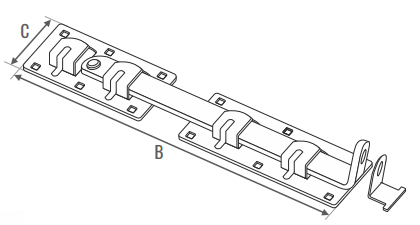 Засув WBR 440С 440х70 мм Чорний (6406-6) - фото 4