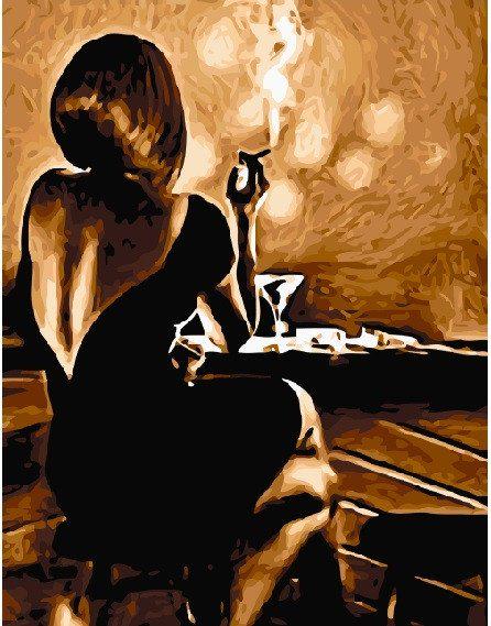 Картина по номерам Brushme "Девушка в баре" (GX5002)