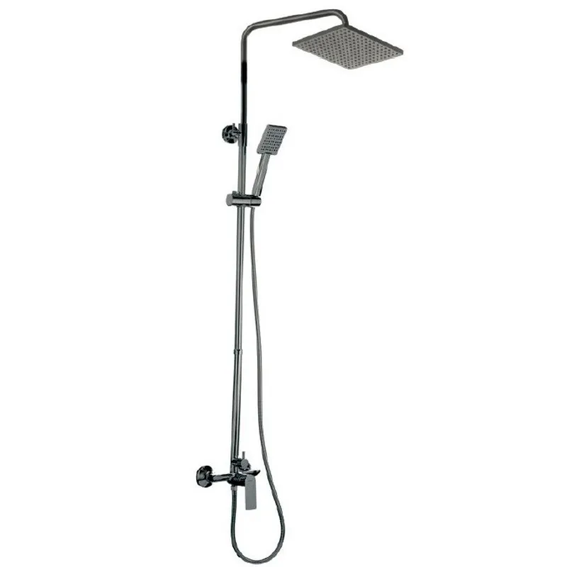 Душевая система с смесителем и удлинителем Haiba Alex 003-J из латуни Стальной (HB3996)