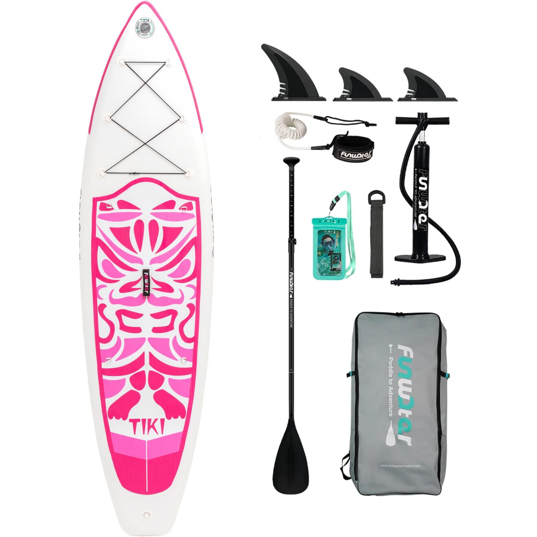 SUP-доска надувная Funwater Paddleboard 10" 8в1 320x84x15 см Pink (FW02B)
