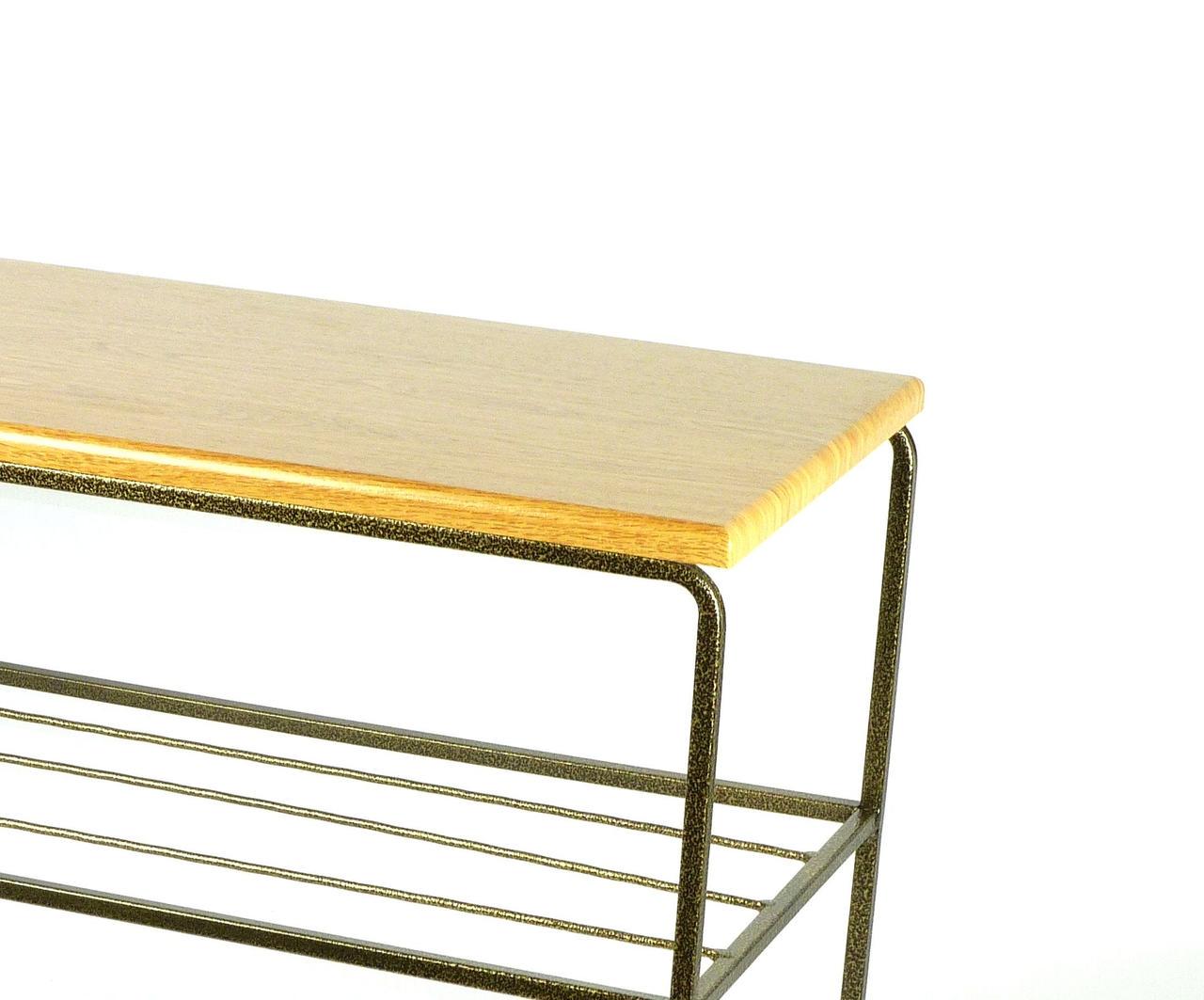 Полка для обуви Гранд с сиденьем из МДФ 440х700х300 мм Золотой - фото 2