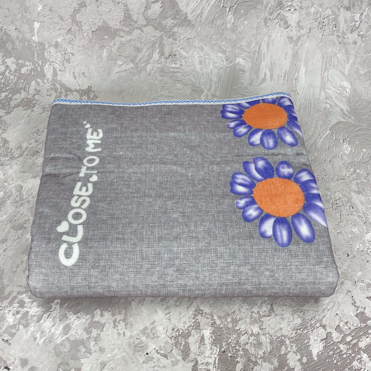 Електропростирадло із зносостійкої байки ковдра з підігрівом electric blanket 150х70 см Ромашки + силіконові кришки плівки Stretch and Fresh 4 шт.