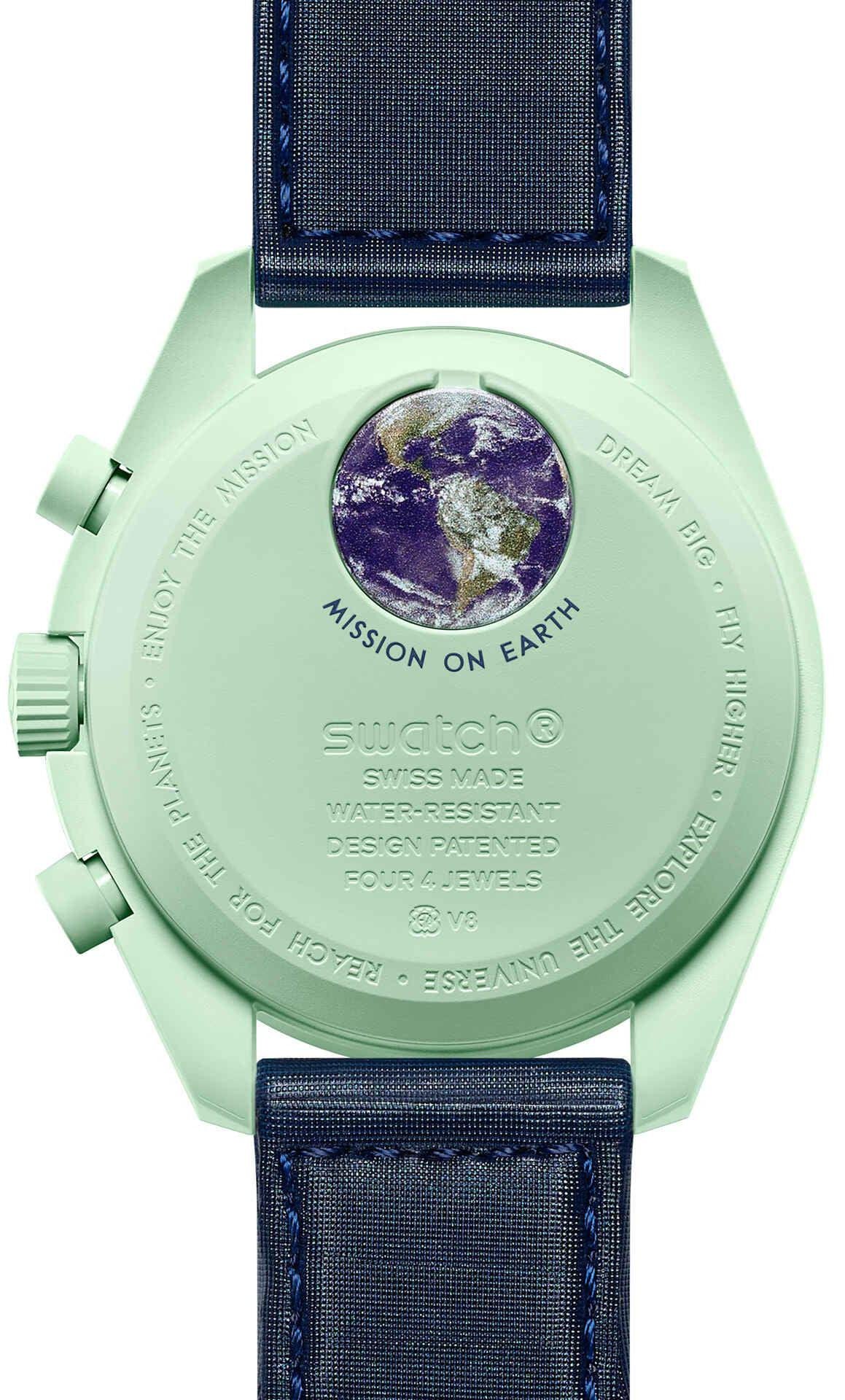 Наручные часы Swatch Omega Bioceramic MoonSwatch Collection Mission to Earth (SO33G100) - фото 2