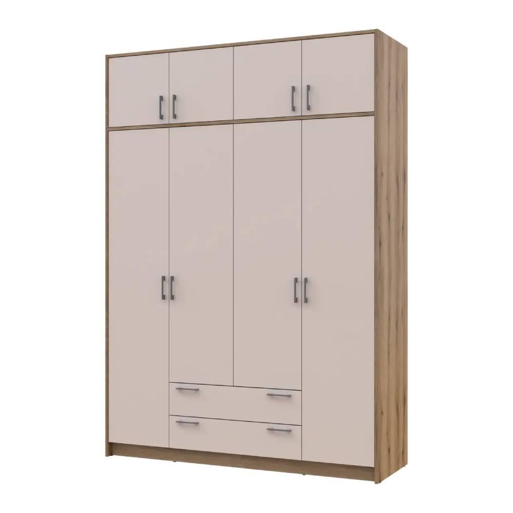 Шкаф для одежды Doros Ронди DRS-011668 с антресолью 4ДСП 160х52х236 см Дуб Артизан/Кашемир (80737829) Шкаф для одежды Doros Ронди DRS-011668 с антресолью 4ДСП 160х52х236 см Дуб Артизан/Кашемир (80737829)