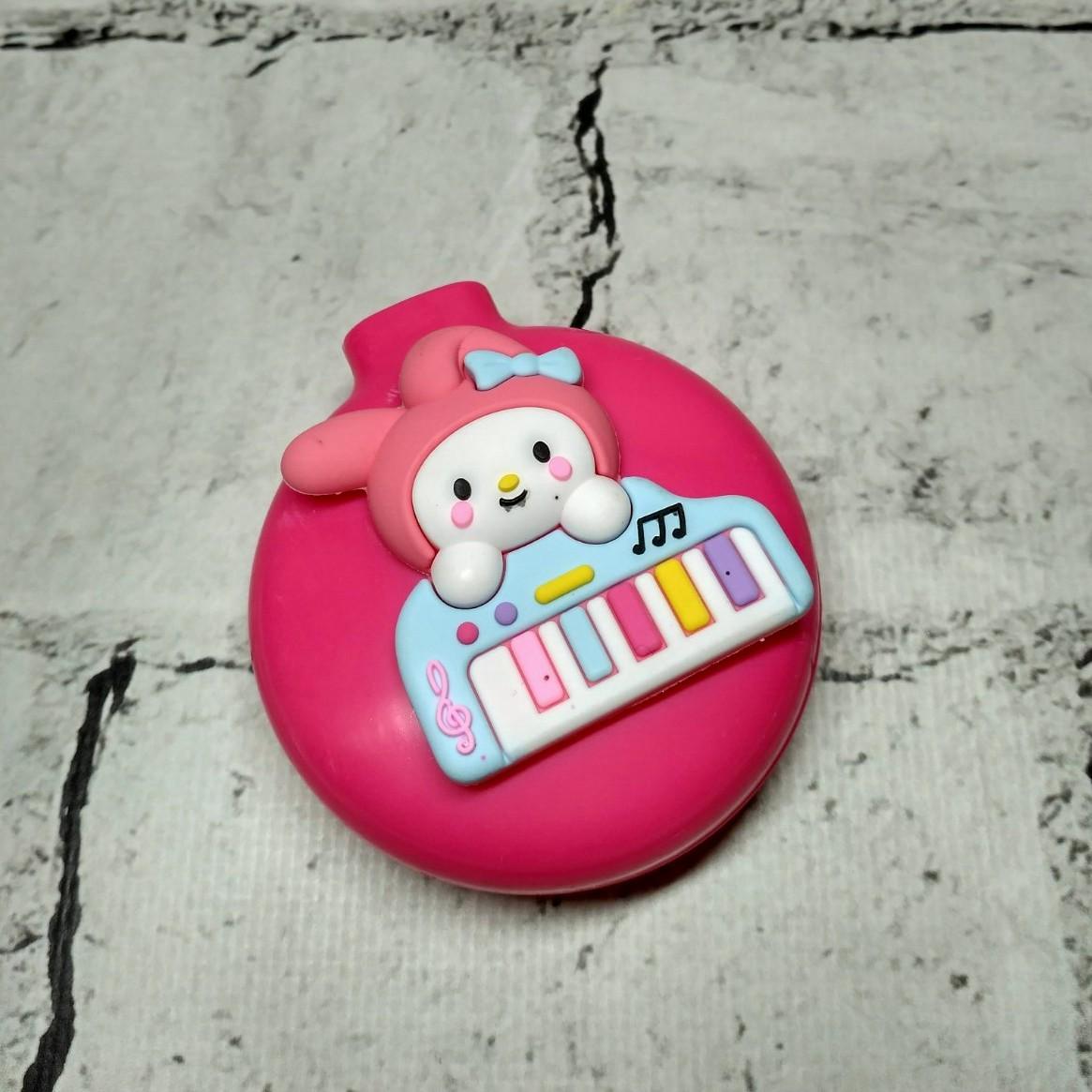 Щетка для волос детская для девочки расческа с зеркалом 2в1 раскладушка Мелоди 6х6,5 см Малиновый (24-598-1)