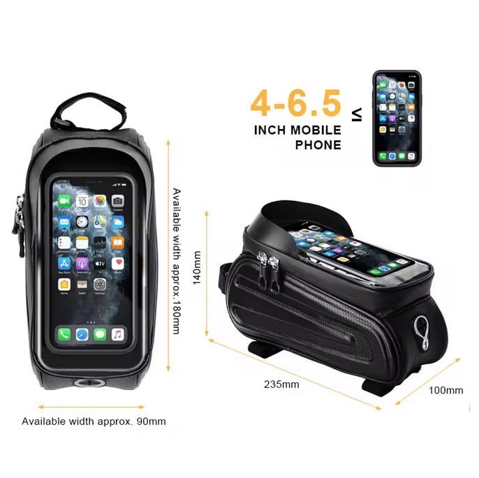 Велосумка на руль с держателем под телефон F003/221G - фото 6