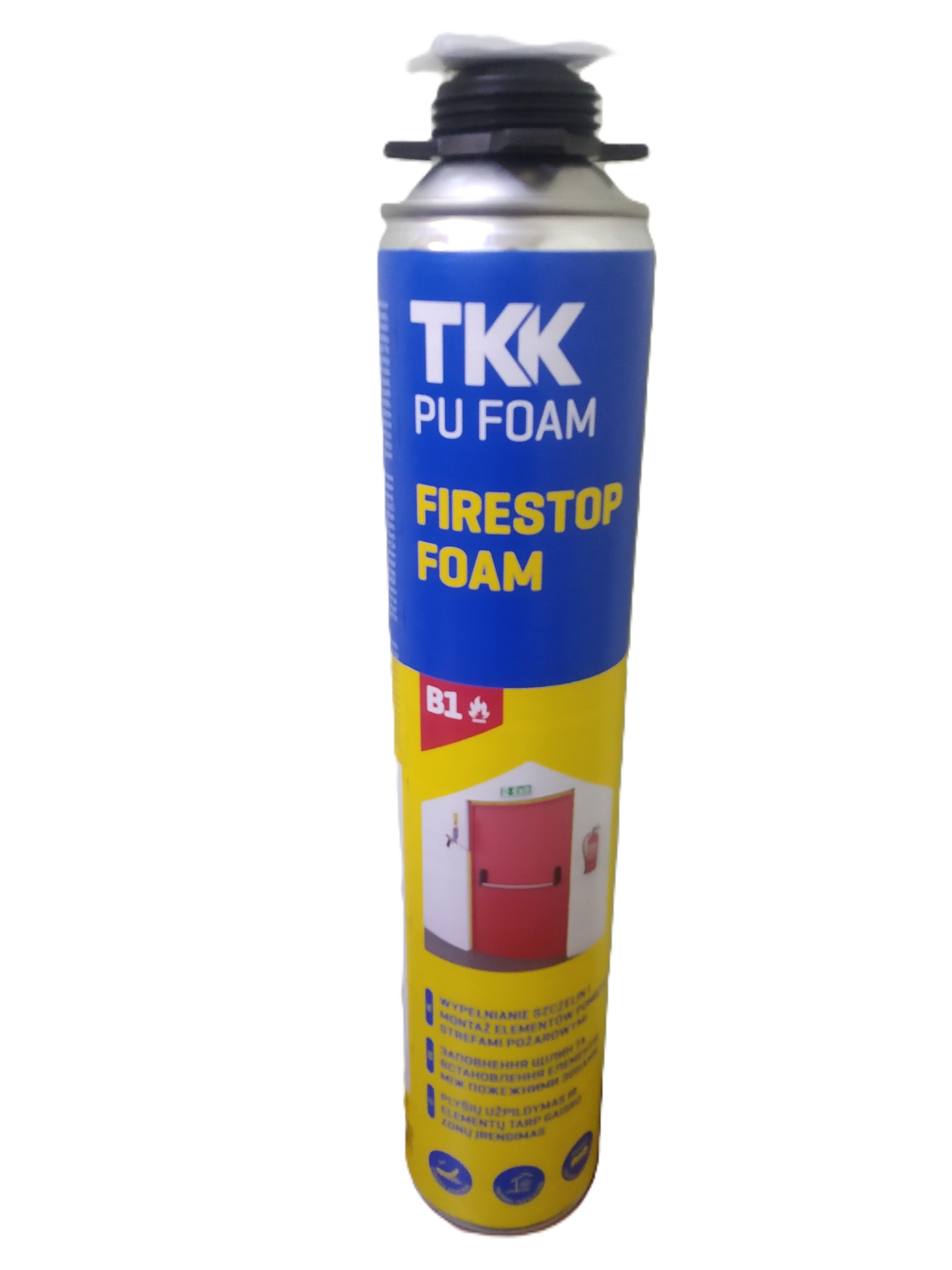 Пена монтажная огнеупорная ТКК FIRESTOP PU FOAM-G B-1 сертификат EI90 (1011)
