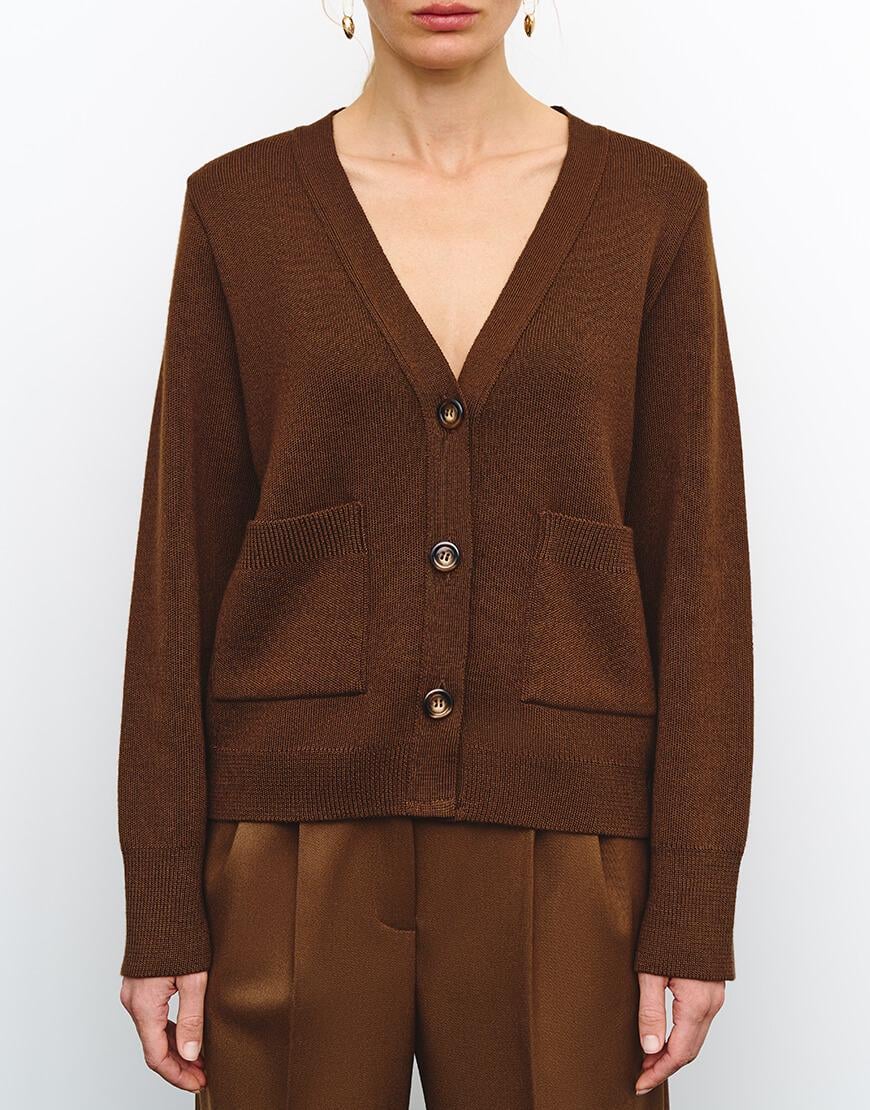Кардиган жіночий Aurora J.D.WOOL коричневий XS-S