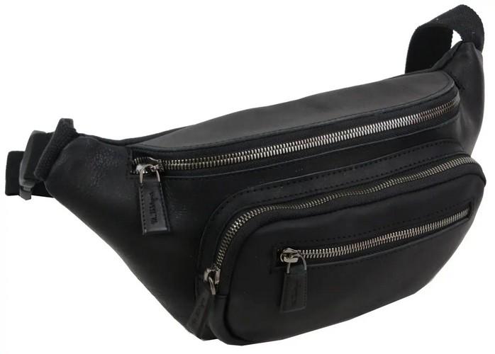 Сумка кожаная на пояс Mykhail Ikhtyar Черный (super531_80041 black)