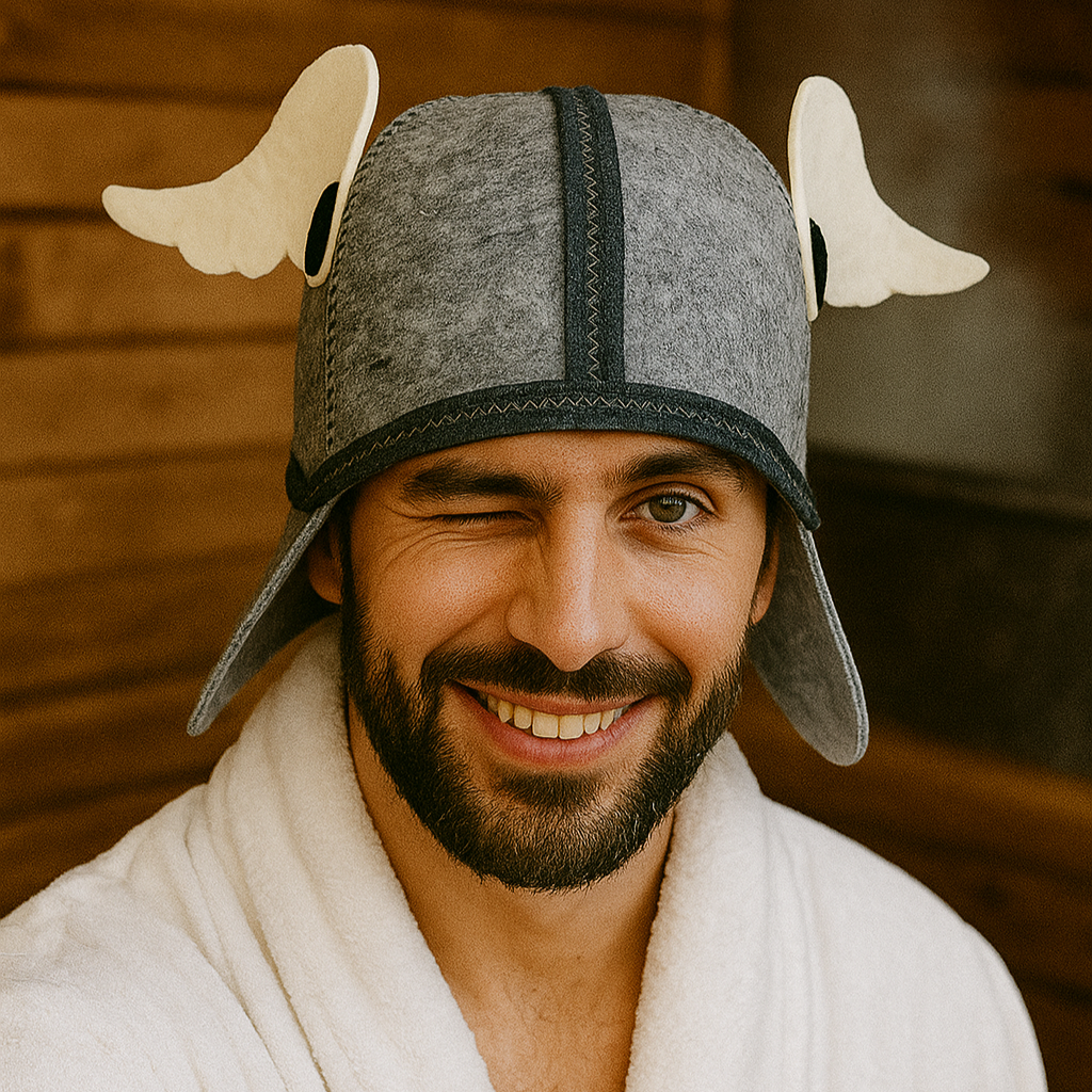 Шапка для бани Luxyart Астерикс искусственный фетр Серый (XL-464)