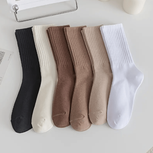 Носки женские в рубчик высокие набор р. 36-41 6 шт. (30116681)