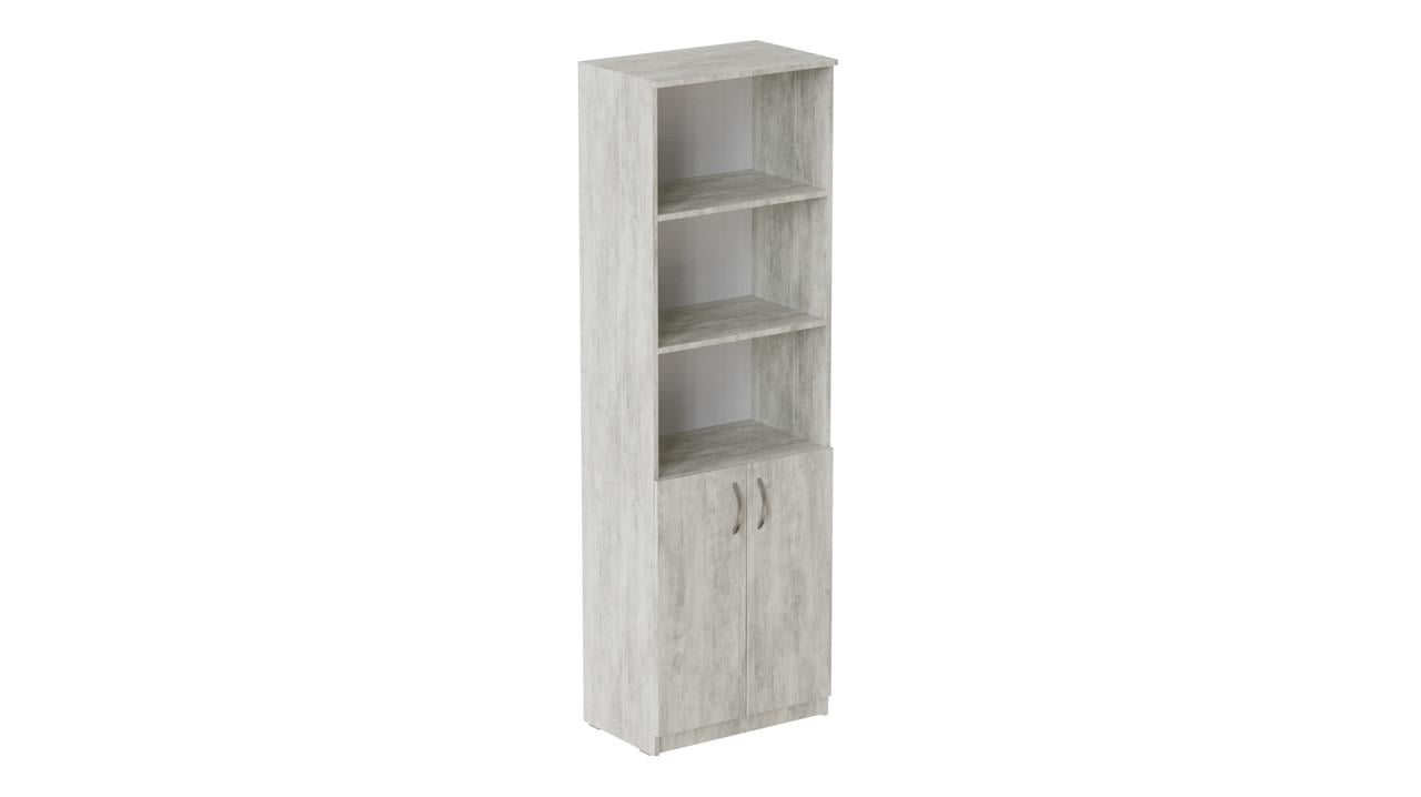 Шкаф Анжело Ferrum-decor на 5 полок с 2 дверцами 1900x600x380 мм ДСП 16 мм Бетон (FRD-105000)