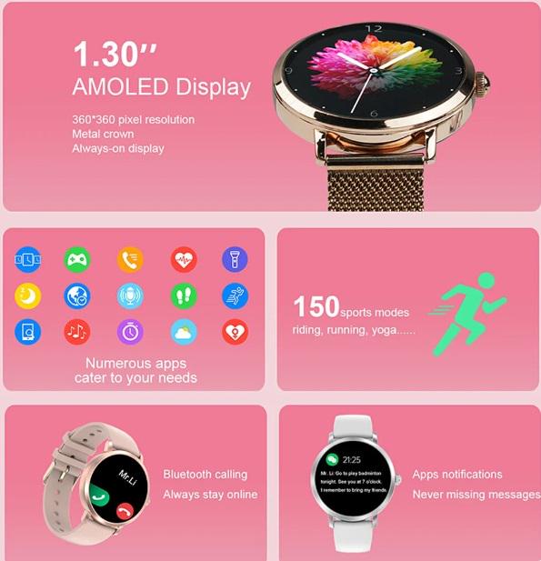 Умные часы Uwatch DTS Pink (19031) - фото 2