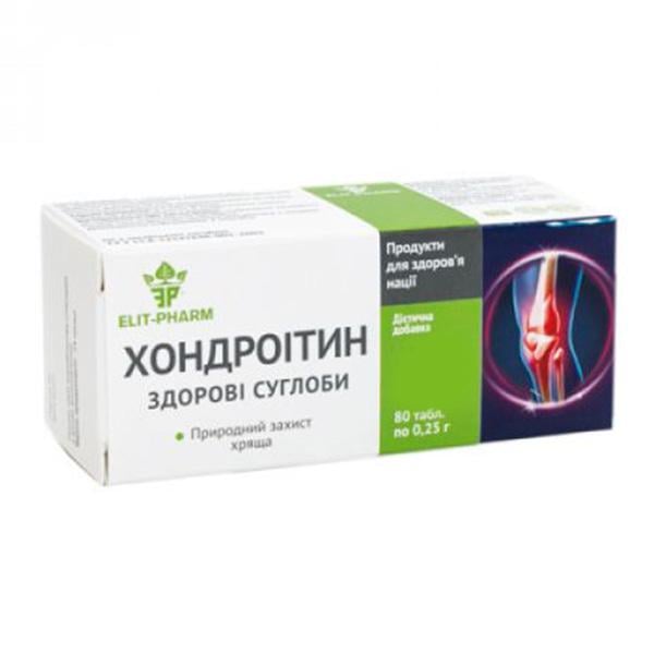 Препарат для суглобів та зв'зок Elit-Pharm Хондроітин Здорові суглоби 80 табл. (000025392)