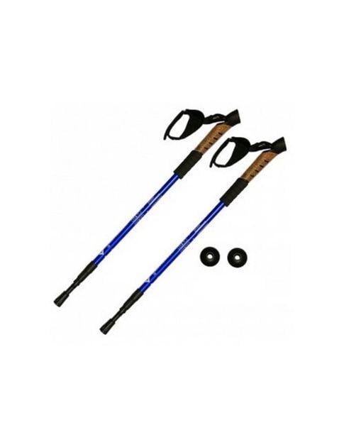 Палиці для скандинавської ходьби+трекінг Antishock телескопічні пара Blue