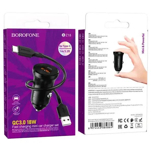 Зарядное устройство Borofone BZ18 Type-C QC3.0 - фото 3 Зарядное устройство Borofone BZ18 Type-C QC3.0 - фото 3